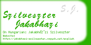 szilveszter jakabhazi business card